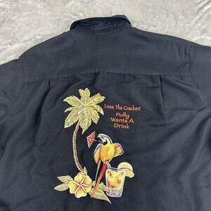 Weekender 2XL Casual Luau button down Embroidery Polly's Drink Lose the Cracker